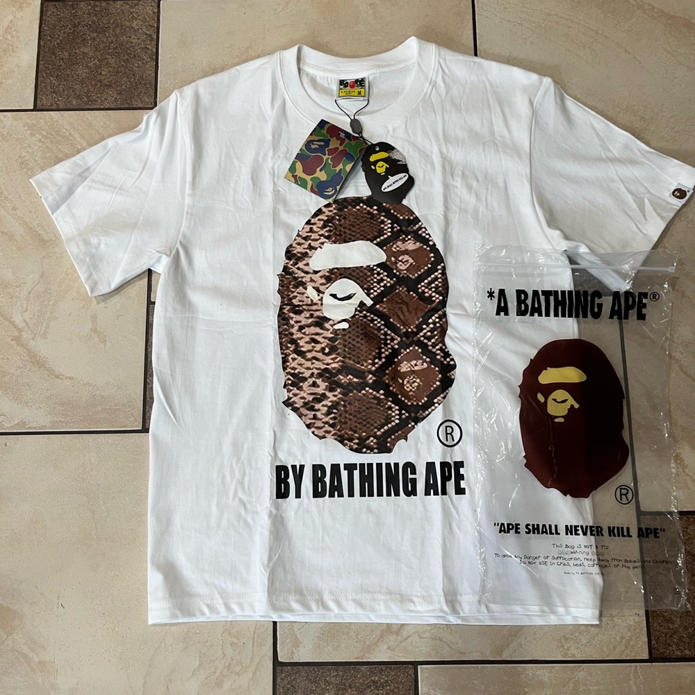 A Bathing Ape White Graphic T-Shirt